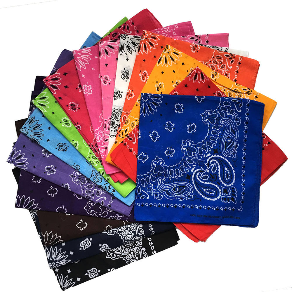 Paisley Square Polyester Cotton Bandana